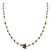 CHG-198-PY-18" 18K Gold Overlay Necklace With Pyrite Beads Bali Designs Inc